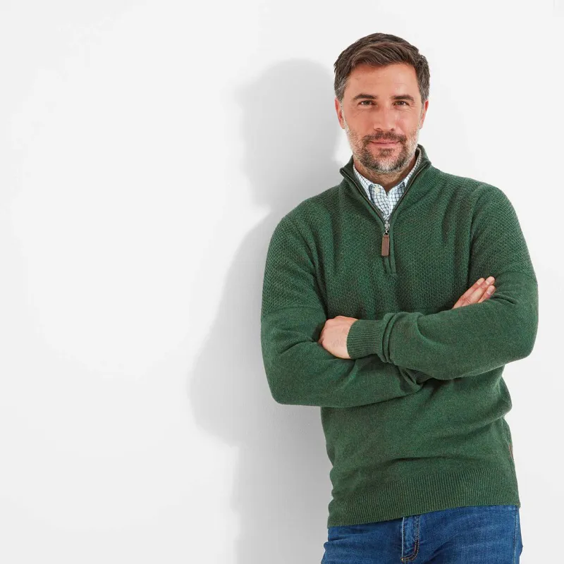 Schoffel Mens Fortrose Lambswool Jumper Evergreen-2